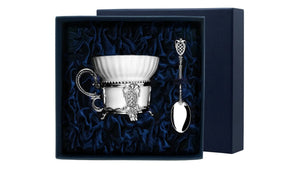 Tea set in ARGENTA Patron case (cup, spoon), 2 items, 925 silver