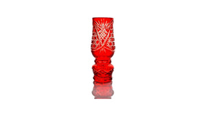 Flower vase GHZ Dubrava 18.4 cm, crystal,red