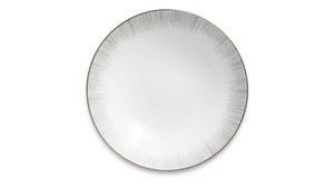 NARUMI Plate 23 cm Glowing Platinum, Porcelain, White