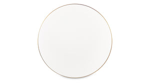 NARUMI Plate 28 cm Gold Line, Porcelain, White