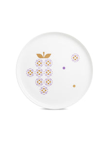 Breakfast plate Magic Fruit Lambrusco Grapes 23 cm, fine bone china