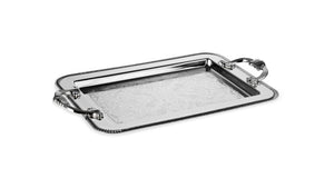QUEEN ANNE Rectangular Tray with Handles 40,5х24,7 Stainless Steel, Silver-Plated