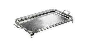 QUEEN ANNE Large oblong tray with handles and legs - 62.5х34 cm