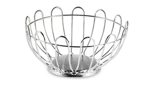 QUEEN ANNE Stainless Silver Plated Bread Basket - 25cm