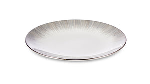 NARUMI Plates "Glowing Platinum" Collection - 16cm Porcelain Dinnerware Plate Set