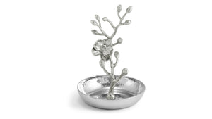 MICHAEL ARAM Ring Catch 15Hx10Dcm White Orchid Nickelplate Stainless Steel Silver