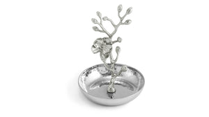 MICHAEL ARAM Ring Catch 15Hx10Dcm White Orchid Nickelplate Stainless Steel Silver