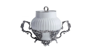 ARGENTA Symphony tea set (sugar bowl, 2 pcs cup, fork, scoop), 5 items, silver