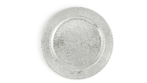 MICHAEL ARAM Platter 32Dx1Hcm Hammertone Nickelplate Silver