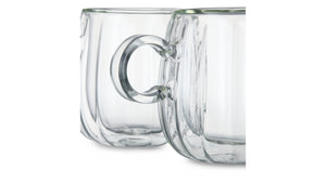 DECOR DE TABLE Mug with double walls Set of 2 250 ml Baril Glass Clear