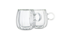 DECOR DE TABLE Mug with double walls Set of 2 250 ml Baril Glass Clear