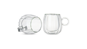 DECOR DE TABLE Mug with double walls Set of 2 250 ml Baril Glass Clear