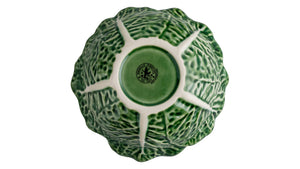 BORDALLO PINHEIRO Tureen 0,4 L Cabbage Haindpainted Ceramics Green and white