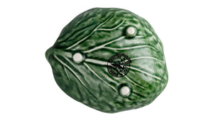 BORDALLO PINHEIRO Leaf 9 cm Cabbage Haindpainted Ceramics Green and white