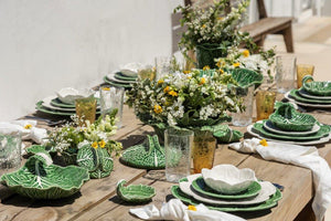 BORDALLO PINHEIRO Bowl 12 cm Cabbage Haindpainted Ceramics Green and white