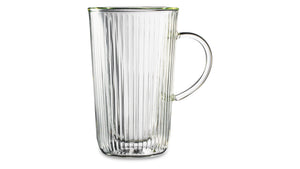 DECOR DE TABLE Mug with double walls, lid and strainer 450 ml Mon matin Glass Clear