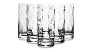 KROSNO Long Drink Glass 380 ml Romance Set of 6 Glass Clear