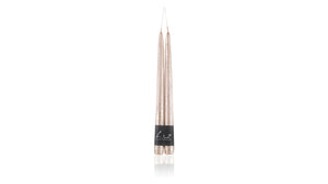 LUZ YOUR SENSES Metal-pair candles of rustic tapers 30 cm Champagne