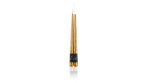 LUZ YOUR SENSES Metal-pair candles of rustic tapers 30 cm Gold