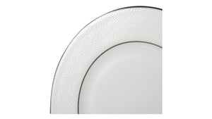 NARUMI Flat Rim Plate 16 cm Caviar White, Porcelain, White.