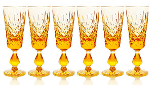 GHZ Traktir Yellow Crystal Shot Glasses - Set of 6 (75ml)