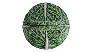 BORDALLO PINHEIRO Tureen 0,2 L Cabbage Haindpainted Ceramics Green and white