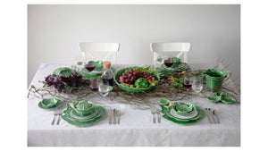BORDALLO PINHEIRO Tureen 0,2 L Cabbage Haindpainted Ceramics Green and white