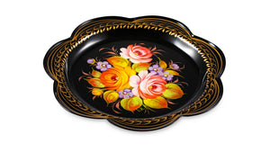 Zhostovo Metal Tableware Tray - "Bouquet" Collection