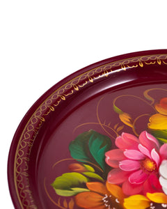 Zhostovo Metal Tableware Tray - "Honey" Collection