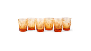 Set of water glasses GHZ Present 250 ml, 6 pcs, crystal, amber (SET)