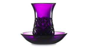 Cup with a saucer "Armude", purple