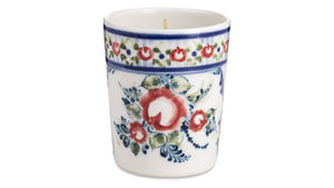 Scented candle in a glass Gzhel Porcelain Factory 9.5x7.5x7.5 cm, porcelain