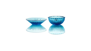 GKZ Crystal Cut Turquoise Serving Bowl "Goose Crystal" Collection - 20.5 cm