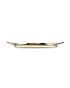 QUEEN ANNE Large Oval Tray with Handles 50,5х33,0 cm Stainless Steel, Gilded