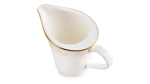 NARUMI Tea Set Aurora Champagne Gold Set of 21 items For 6 Persons, Porcelain,White