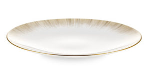 NARUMI Plate 28 cm Glowing Gold, Porcelain, White