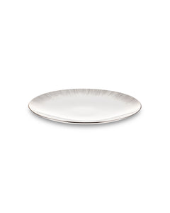 NARUMI Plate 23 cm Glowing Platinum, Porcelain, White