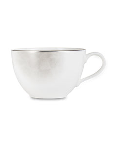 نارومي كوب شاي وصحن 280 مل  «المتاهة» ، بورسلين ، أبيض