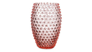 KLIMCHI Egg Vase h 23 cm Hobnail Hand-made Glass Pale Pink