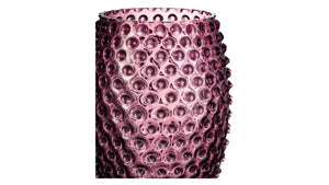 KLIMCHI Egg Vase h 23 cm Hobnail Hand-made Glass Pink