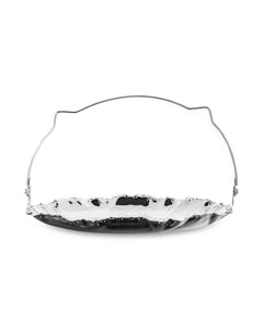 QUEEN ANNE Cake Plate with Swing Handle 22,5 cm Stainless Steel Silver Plated