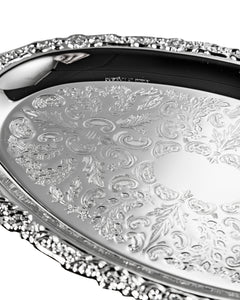 QUEEN ANNE Small Oval Tray 23х15 cm Stainless Steel, Silver-Plated