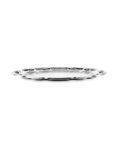 QUEEN ANNE Large Tray 31,5 cm Chippendale, Stainless Steel, Silver-Plated