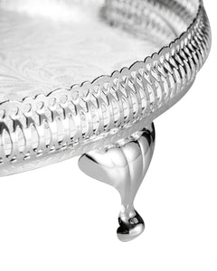 QUEEN ANNE Tray 28 cm Stainless Steel, Silver-Plated