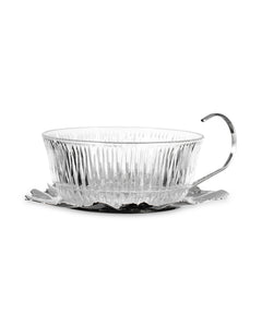 QUEEN ANNE Jam Dish with Handle and Spoon 19х14 cm Glass, Stainless Steel, Silver- Plated