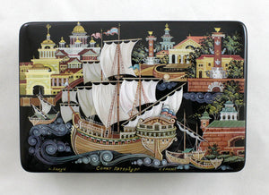 Box St. Petersburg 12x9 cm,papier-mache