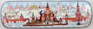 Casket Moscow 20x6 cm,papier-mache