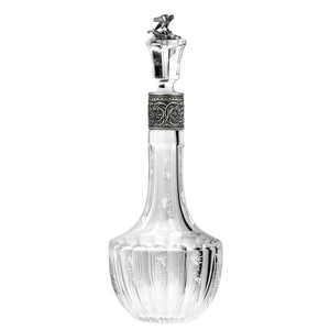 Vodka decanter in ARGENTA Classic Sokol case, blackening, 925 silver