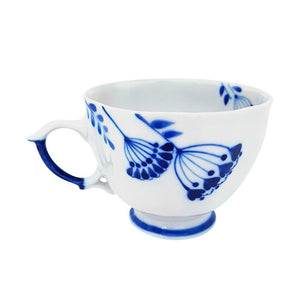 Tea cup with saucer Gzhel Liza. Yarrow № 2 380 ml,porcelain