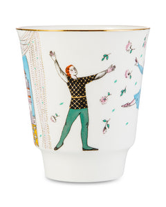 IMPERIAL PORCELAIN Coffee Set 165 ml Ballet The Romeo and Juliet Set of 3 For 1 Person Fine Bone China Multicolor